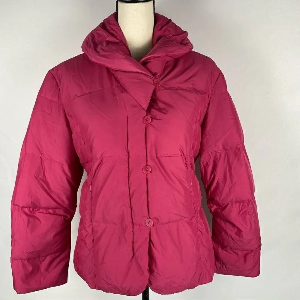 Guess Puff Pink Jacket Size Large - Picture 2 of 5